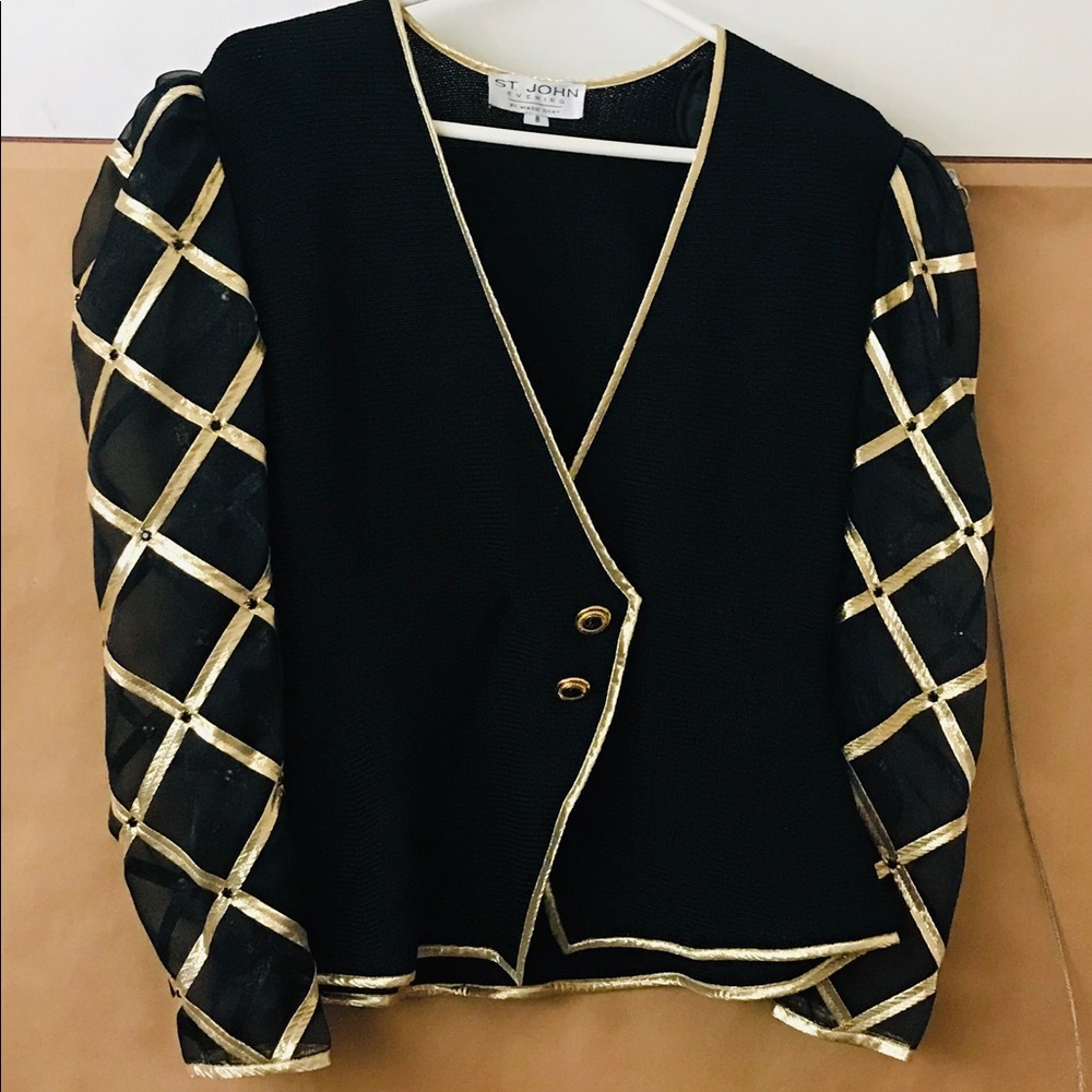 New St John Knit Evening Jacket Size 8 Holiday - Picture 8 of 8